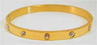 New Gold Tone Stainless-Steel Cuff Bracelet