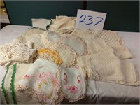 VINTAGE DRESSER AND TABLE DOILIES
