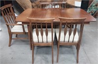 11 - MCM DINING TABLE W/ 5 CHAIRS