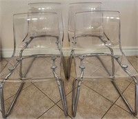 48 - LOT OF 4 LUCITE CHAIRS