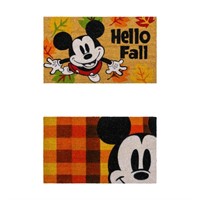 Licensed Mickey Mouse Coir Autum 'hello Fall' And