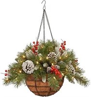 Pre-lit Christmas Hanging Basket
