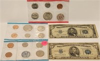 279 - COIN SETS & $5 SILVER CERTIFICATES (178)