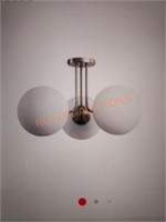 Edislive 22' 3-Light Semi-Flush with Globes