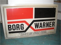 Borg Warner Plastic Lighted Sign Lens  3ft x 5ft