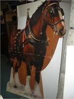 6ft Budweiser Clydesdale Cardboard Horse