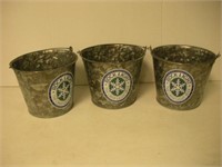 (3) Rock Light Ice buckets  7 inches tall