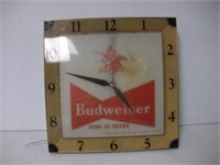 Budweiser Boetie Clock - face cracked  16x16