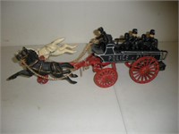 Vintage Cast Iron Police Wagon Toy  19 inches