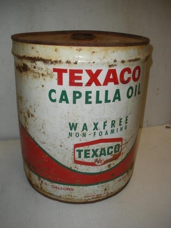 TEXACO Capella Oil Can 5 Gallon