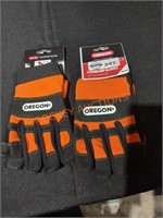 Oregon Large Chainsaw Gloves (2 Pairs Total)