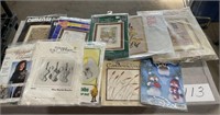 Large lot craft kits, needlework kits vintage