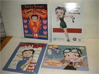 (4) Betty Boop Metal Sign 13 x 18