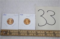 1956 & 1958 Wheat Pennies