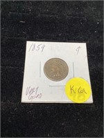 Indian Head Cent 1859 VG.
