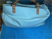 CARRIBEAN JOE NEW CANVAS TOTE LIGHT TEAL COLORED
