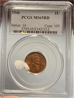 PCGS MS65RD 1946 Lincoln Wheat Cent Graded