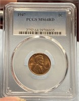 PCGS MS64RD 1947 Lincoln Wheat Cent