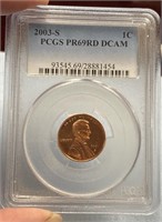 PCGS 2003S PR60RD DCAM Lincoln Cent Graded