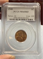 PCGS MS65RD 1948 Lincoln Wheat Cent