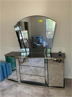 MATCHING DRESSER WITH MIRROR APPROX 66 IN W X 19 I