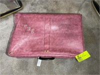 PINK COLORED SOFT SIDED LUGGAGE APPROX 24 IN X 16