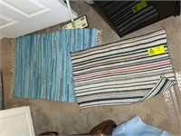 GROUP OF 4 SMALL AREA RUGS WITH 2 THAT ARE TEAL CO