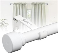 White Curtain Rods For Windows 48 To 84" - 1 Inch