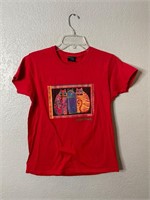 Vintage Laurel Burch Red Cats Shirt