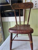 19th Century Original Red Painted Doll chair