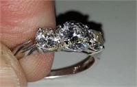 Appx 2 Carats sapphire CZ Sterling Ring
