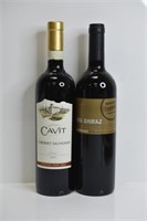 Cavit Cabernet and Oliver Shiraz Wine