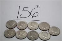 (9) Half Dollar Coins