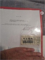 Unused Beatles 1st Shea Stadium Concert ticket