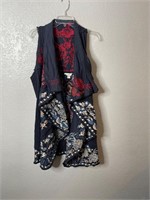 Vintage Knit Open Front Knit Vest