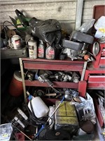 cart and various tools