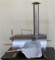 Poboy stainless steel pizza oven, handle on top,