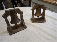 Pair Of Brass Bell Liberty Bookends