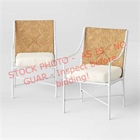 Stanton 2pk Rush Weave Patio Dining Chairs