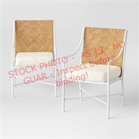 Stanton 2pk Rush Weave dining Chairs -