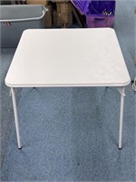 Gray folding table