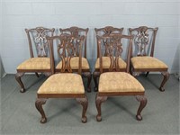 6x The Bid Ethan Allen Chippendale Style Chairs