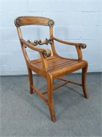 Carved Wooden Armchair