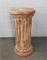 Painted Clay Column - Plant Stand