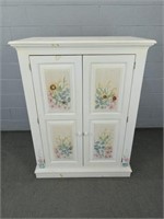 Painted Wood Storage Cabinet