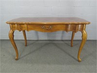 Solid Wood 3 Drawer French Style Desk - Inlaid Top