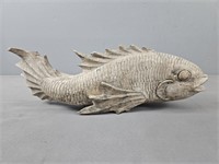 17" Carved Wood Fish