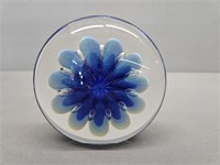 Large Signed Art Glass Paperweight