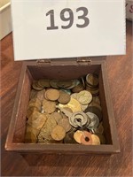 Misc coins lot - covered box