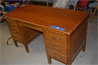 Wooden Desk With Multiple Drawers